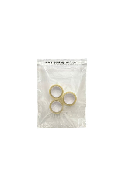 SVS ETİKET PLASTİK Buzlu Şeffaf Kargo Poşeti - 30x37 Cm - 100 Adet