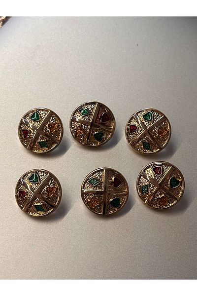 ODDA TASARIM ATÖLYESİ Luxury italian design scamble pattern blazer button set