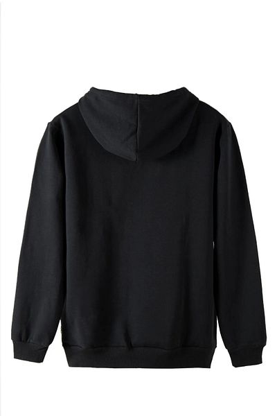 Modern Moda Unisex Hooded Front Butterfly Printed Slim Fit Kangaroo Pocket Sweatshirt