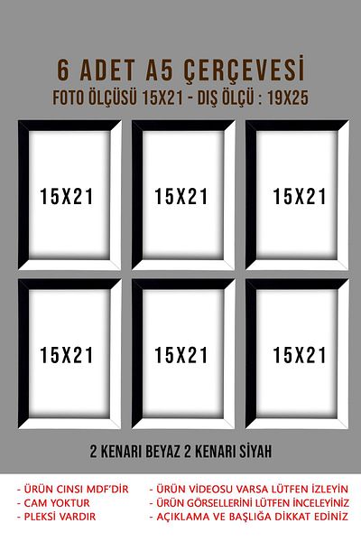 Me you 6 Pieces 15x21 Photo Frame - 6 Pieces A5 MDF Frame
