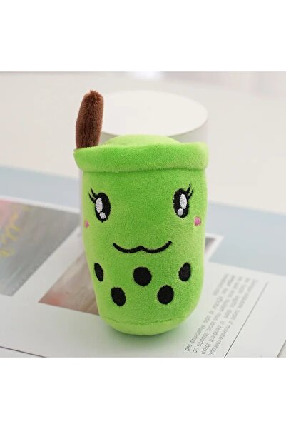 QUEEN AKSESUAR Imported luxury cute fluffy plush milkshake beverage bottle ha...