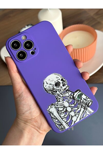 Go Aksesuar Iphone 13 Promax Kamera Korumalı Içi Kadife Lansman Baskılı Kılıf