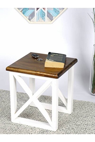 ElaWoodWorking Doğal  Ahşap Sehpa Ahşap Yan Sehpa Orta Sehpa