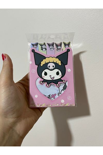 Cuppy Box Kuromi Postit Adhesive Note Paper with Pink Cover