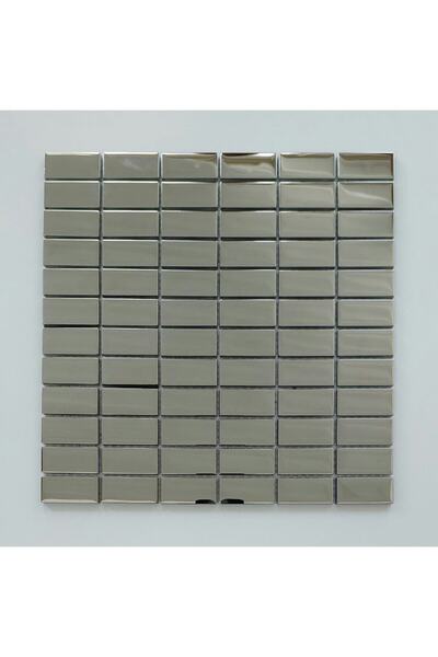 MozaiKristaL Mutfak Tezgah Arası Ve Iç Dekorasyon Için 23x48 Mm Gümüş Kristal...