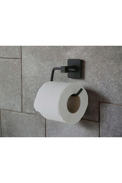 PULCA SHOP Ισχυρή αυτοκόλλητη μαύρη τετράγωνη θήκη για πετσέτες σε ρολό Θήκη για χαρτοπετσέτα Wc Σετ χαρτοπετσέτας 3 τεμαχίων