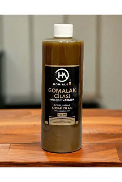 Hobialem Gomalak Cilası Doğal Ahşap Verniği 500 ml Antik Vernik Shellac