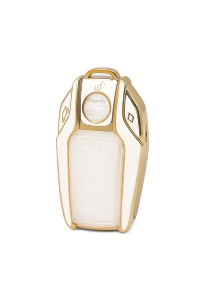 bigkey Bmw Leather Appearance Touchless Ecram Key Case