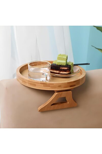 kitchen GRANDE Bambu Koltuk Kenarı Sehpası Yan Kolçak Sehpası Servis Tepsisi ...