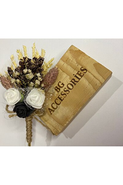 BG TASARIM Zincirli Damat Yaka Çiçeği Sağdıç Çiçeği