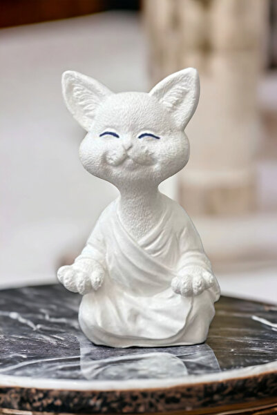 Paradise Work Biblo Yoga Yapan Kedi Heykeli