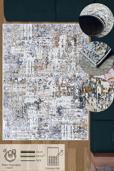 Caretta Home Abstract Iskandinav Jüt Dokuma Yolluk Salon Oturma Odası Mutfak Yatak Oda Kilim Halı