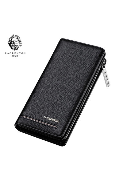 Laorentou Віченца Натуральна шкіра італійського виробництва преміум-класу Чоловічий гаманець на блискавці Чоловічий гаманець на блискавці Чоловічий гаманець для карток