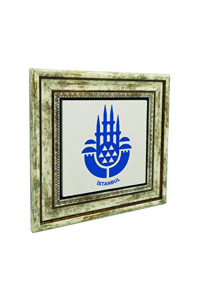 Sadrazam Pictură cu piatră naturală imprimată cu emblemă din Istanbul 25x25 Krt-147