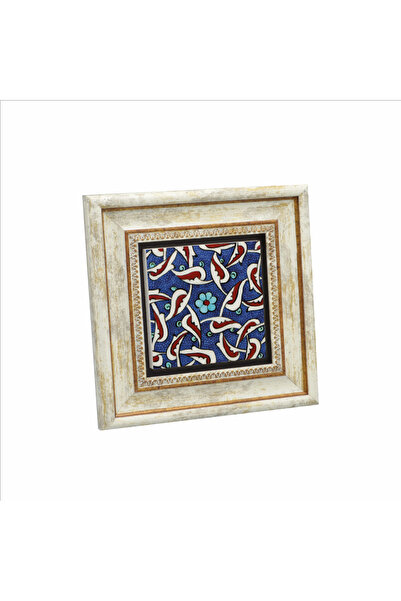 Sadrazam Pictură în piatră imprimată cu model de țiglă otomană Iznik 20x20 Kd-33