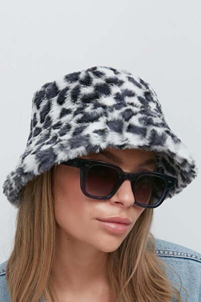 C&City Plush Bucket Hat 8007 Grey/Leopard