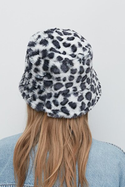 C&City Plush Bucket Hat 8007 Grey/Leopard
