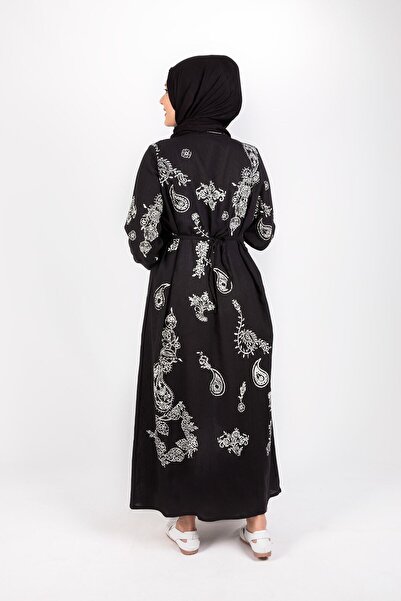 Kardelen Butik Ümraniye Kadın Şile Bezi Siyah Elbise