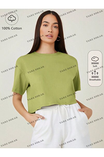 Tarzsokak Cultură COD- 232913   Bumbac Drop Umăr Solid Scurt