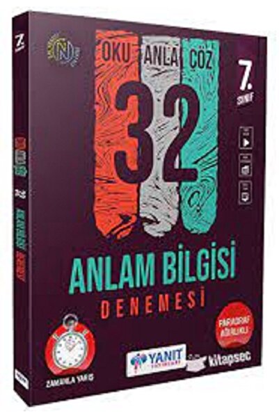 Yanıt Yayınları 7. Sınıf Anlam Bilgisi 32 Denemesi Yanıt Yayınları