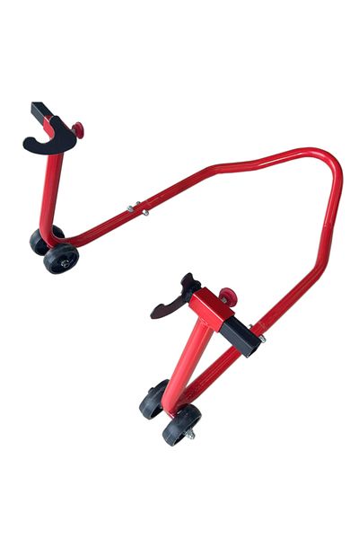 Kamataş Motorcycle Lift Stand Disassembled Red, One Piece Design, 22-35 CmAdjustable Range