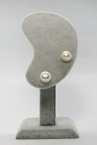 Anpiel Gerçek İnci Beyaz Top Küpe (10mm)