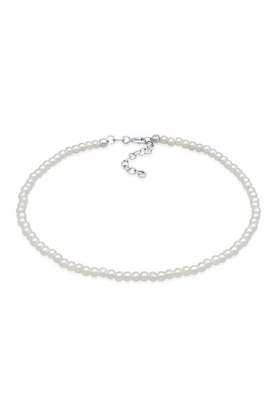ELLI Fußschmuck Perlen Synthetisch Klassik Basic 925 Silber