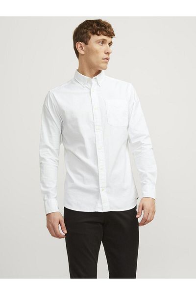 Jack & Jones Premium Hemd Bio-Baumwolle Oxford