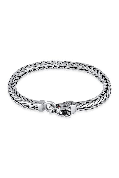 KUZZOI Armband Panzerarmband Drache Ringverschluss 925er Silber