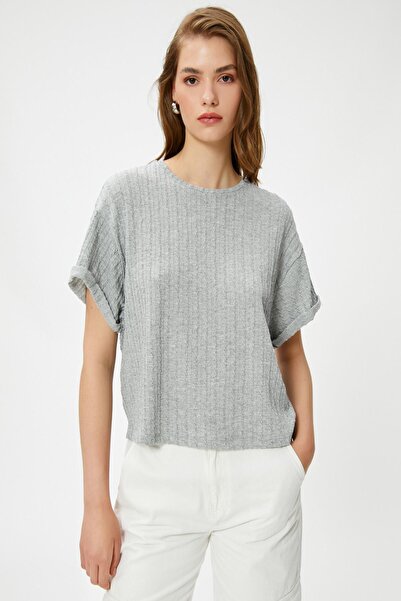 Koton Dámské šedé tričko