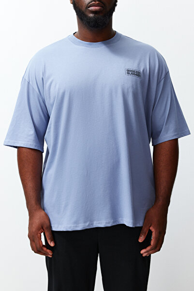 Trendyol Collection Lilac Oversize Large Size Comfortable Cotton T-Shirt - TMNSS24BF00023