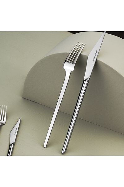 Karaca Midway 84-teiliges Besteckset für 12 Personen für 12 Personen, 18/10 Edelstahl Besteck-Set