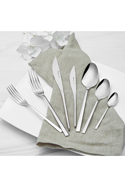 Karaca Everest 84-tlg. Elegance Besteck-Set mit Box, Für 12 Personen 18/10 Edelstahl Besteck- Set