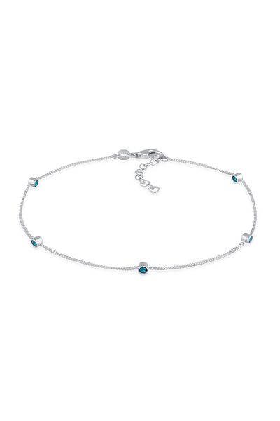 ELLI Fußschmuck Sommer Kristalle 925 Sterling Silber