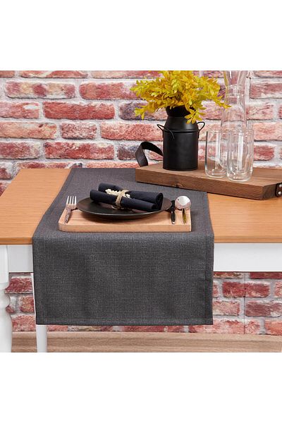 Denizli Concept Gray Olympos Table Runner - 40X150 cm - Modern Runner Model