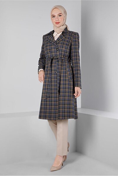 Alvina Desenli Kuşaklı Trençkot 10698