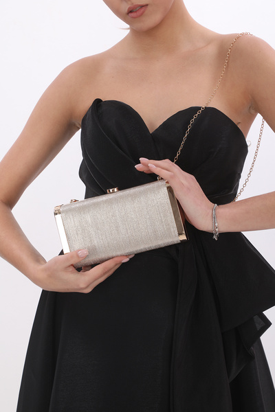 womenacs Gold Color Laser Cut Metal Case Women's Evening Dress Clutch Portfolio Wedding Engagement Henna Evening Bag