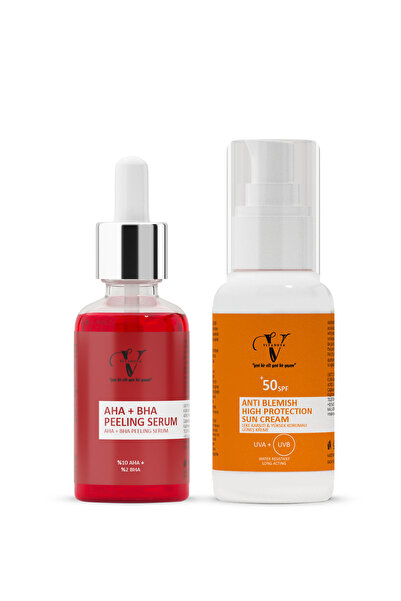 Vitanova 2’li Cilt Bakım Seti Aha Bha Peeling Serum Güneş Kremi