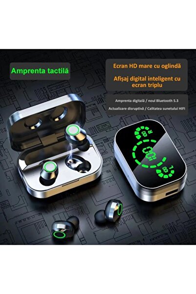 Tekno Faresi Powerbankli yüksek sesli aynalı Dijital göstergeli bluetooth kul...