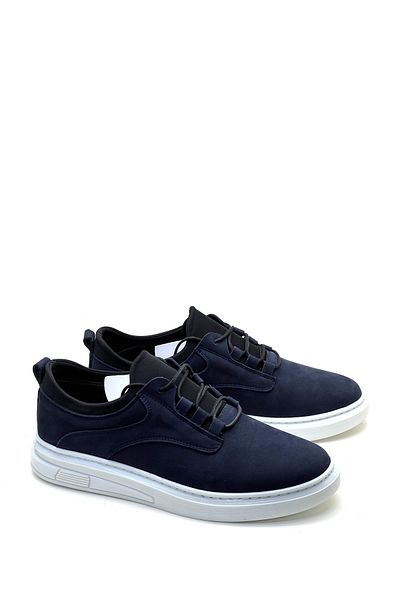 grado Men's Casual Sneakers - Genuine Leather, Navy Blue 3007