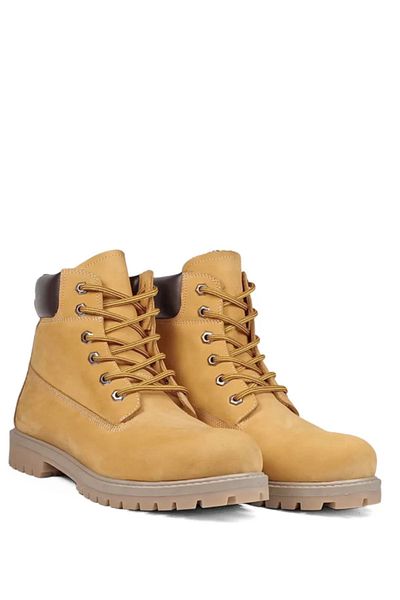 grado Genuine Leather Men's Winter Boots Non-Slip Sole Yellow Color Tmb-1