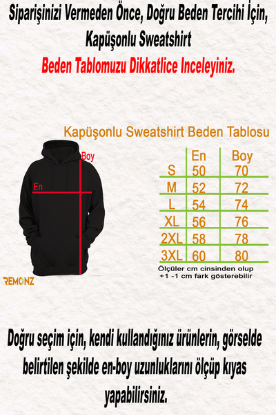 remonz Lazy Printed 3 Thread Raised Fleece Inside Thick 600 gr Sweatshirt