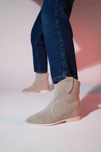 LuviShoes LOIVOS Cizme de vară cu toc ascuns din piele naturală din piele naturală de piele LOIVOS