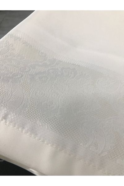 Santara Επιτραπέζιο ύφασμα Elegance Cream Χρώμα 1,60 Διαμέτρου Χωρίς Πόνο Μη Νερού Σατέν