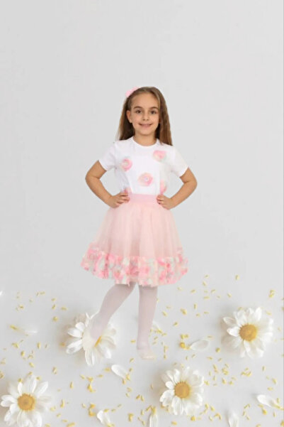 NOBLE STORE زي الفتاة لعيد الفصح، تنورة توتو، طقم تي شيرت مطبوع بأكمام قصيرة ...