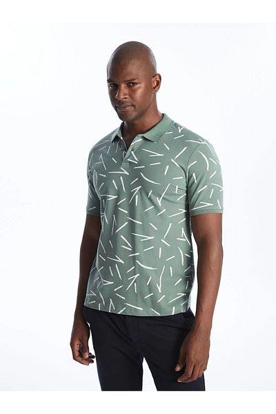 LC Waikiki Ανδρικό μπλουζάκι LCW Vision Polo με κοντό μανίκι Pique με σχέδιο