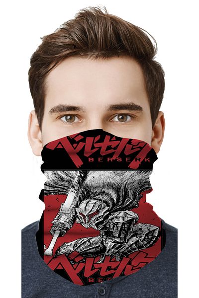 FG KONNİCHİWA Anime Manga Motor BERSERK Cycling Face Mask Outdoor Neck Collar Buff Multi-Purpose Bandana