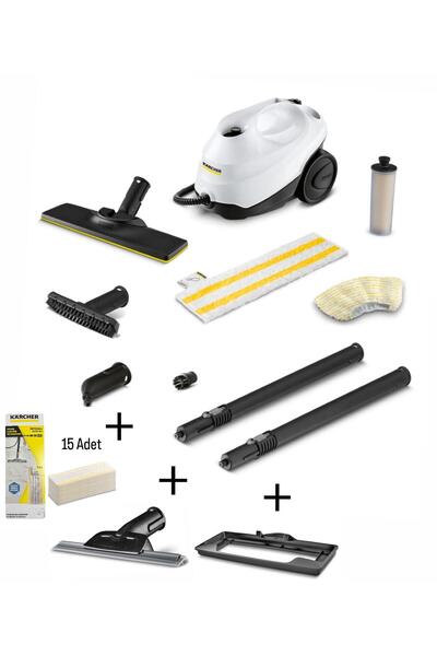 Karcher Sc 3 Easyfix Buharlı Temizlik Makinesi + Cam Temizleme Aparatı + 15 M...