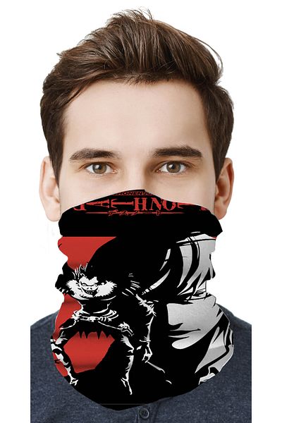 FG KONNİCHİWA Anime Manga DEAT NOTE Motor Cycling Face Mask Bandana Buff Multi-Purpose Bandana