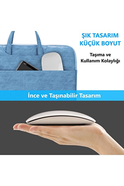 DUHALINE Apple Mac iPad Uyumlu Bluetooth Touch Şarjlı Magic Model Mouse Tablet Telefon Sessiz Dokunmatik Fare